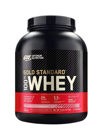 اشتري Gold Standard Whey Protein - Delicious Strawberry - 2.27 Kg في الامارات