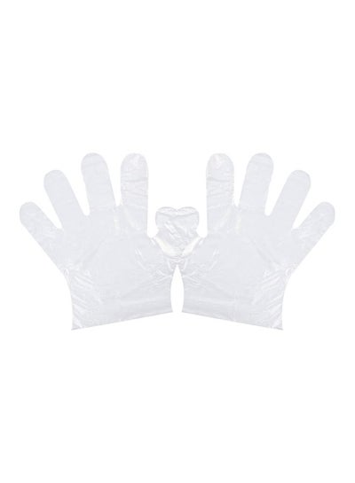 Buy 500-Piece Disposable Latex Hand Gloves Clear 25.4x2.5x13.4centimeter in UAE