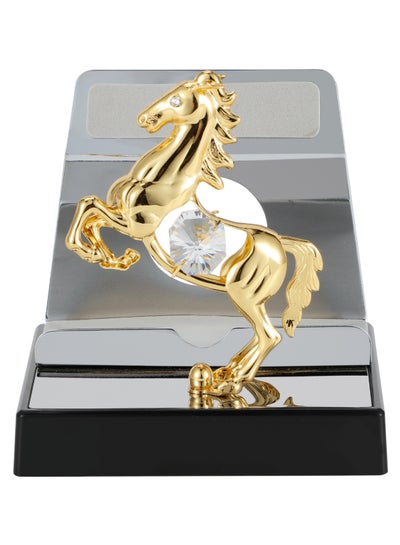 Buy Decorative Horse Masterpiece With Holder Gold/Black 10 x 10cm in Saudi Arabia