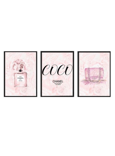 Amazonde Postertech Premium Poster Set  5 Bilder als stilvolle Wanddeko   5X DIN A4  Pink Coco Spruch Set 1