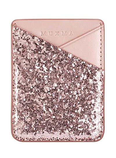 Buy Sequined Card Holder Pink in UAE