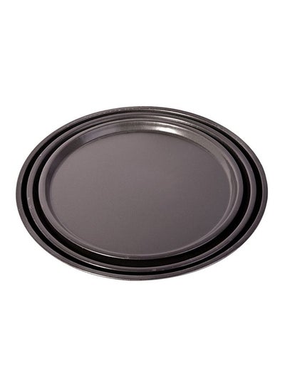 Buy 3-Piece Pizza Pan Set Black in Egypt