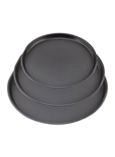 Buy 3-Piece Pizza Pan Set Black 26x28x34cm in Egypt