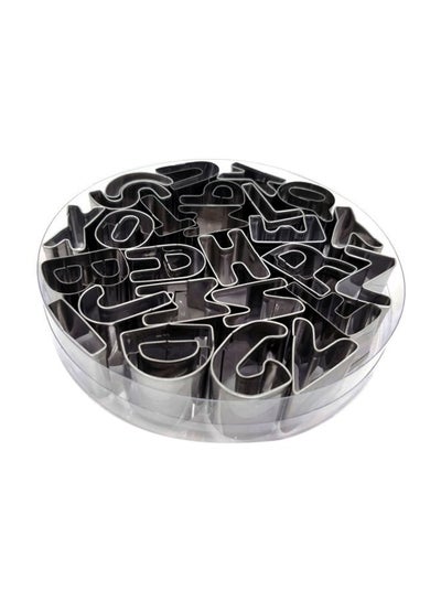 Buy 26-Piece Alphabet Stainless Steel Cookie Cutter Set Silver in UAE