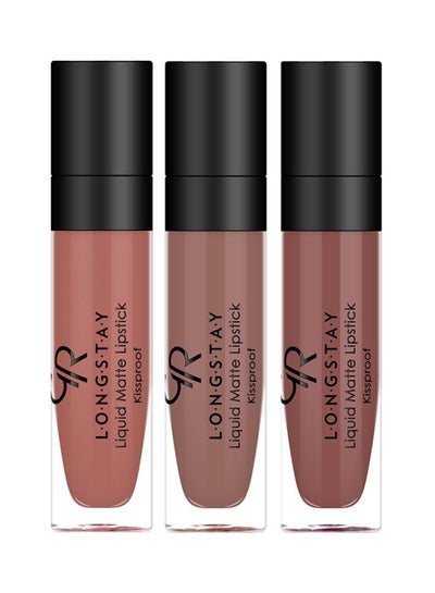 Buy 3-Piece Longstay Liquid Matte Lipstick Mix 3 Multicolour (24,16,22) in UAE