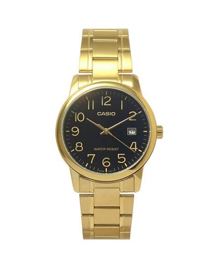 Buy Men's Water Resistant Stainless Steel Analog Watch MTP-V002G-1B - 40 mm - Gold in UAE