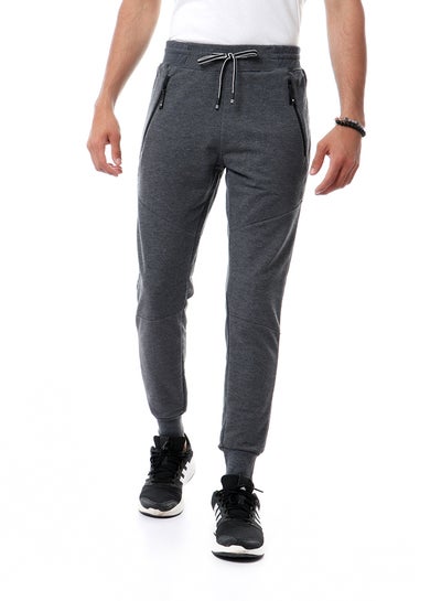 Buy Side Zipped Pockets Sweatpants Grey in Egypt