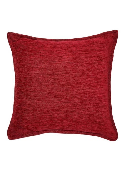 Buy Chenille Floor Cushion fabric Red 60x60cm in Saudi Arabia