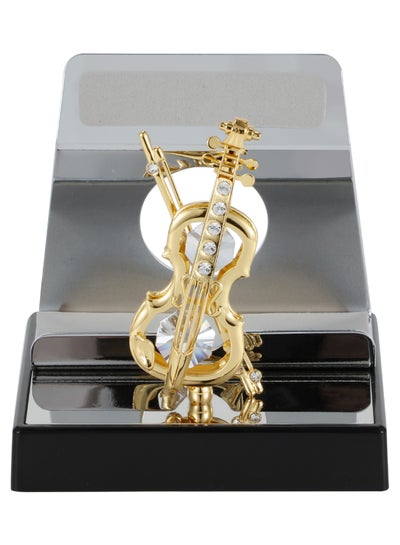 Buy Decorative Crystal Guitar Masterpiece With Case Gold/Black 10 x 10cm in Saudi Arabia