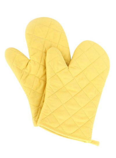 Buy Anti Steam Oven Glove Yellow 18 x 28centimeter in UAE