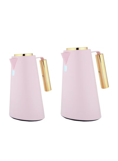 Buy 2-Piece Carla Coffee And Tea Vacuum Flask Set Multicolour Large Flask 1, Small Flask 0.7Liters in Saudi Arabia