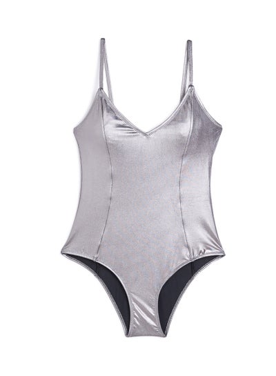 Buy Metallic Swimsuit Grey in Saudi Arabia