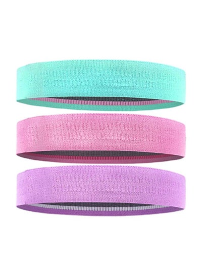 Buy 3-Piece Resistance Workout Booty Bands Set 26x5x16cm in Saudi Arabia