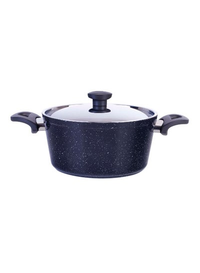 Buy Round Stew Pot With Lid Black 18cm in Egypt