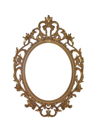 Buy Elegant Decorative Wall Mounted Mirror Golden 83x58centimeter in Saudi Arabia