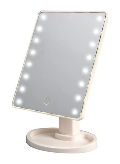Buy LED Light Makeup Countertop Vanity Mirror White 17centimeter in Egypt