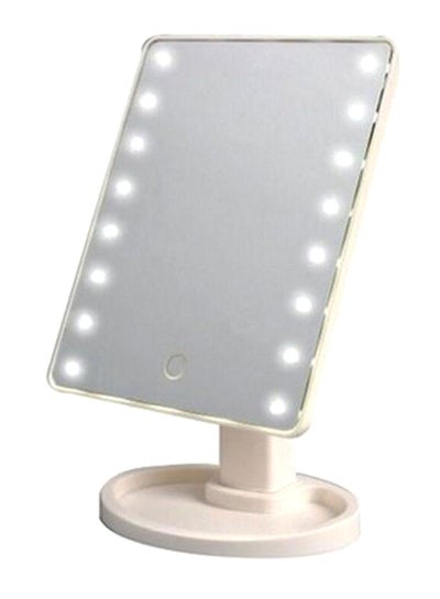 Buy LED Light Makeup Countertop Vanity Mirror White 30 x 15centimeter in Egypt