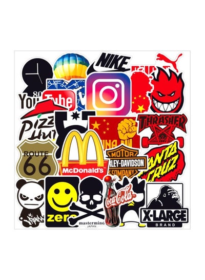 Buy 100-Piece Waterproof Vinyl Sticker Set 5x7x2centimeter in Saudi Arabia