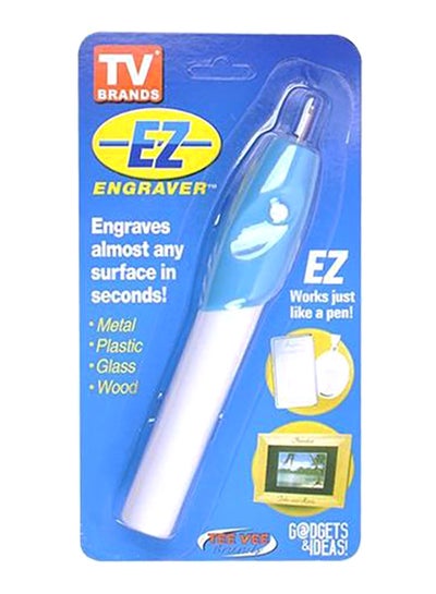 Buy Electric Carve Engraving Tool Pen Blue/White in Saudi Arabia