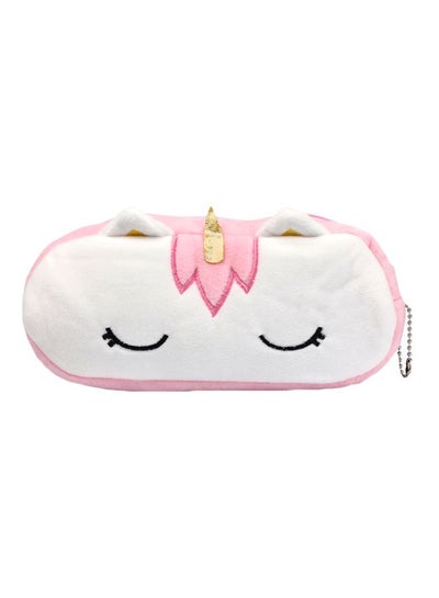 Buy Simplicity Unicorn Plush Pencil Case White/Pink/Black in Saudi Arabia