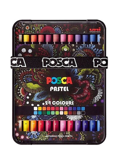 Buy 24-Piece Pastel Pencil Set Multicolour in UAE