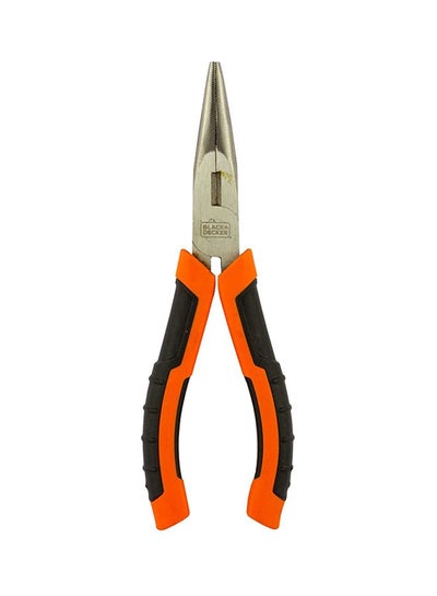 Buy Steel Long Nose Pliers Orange/Black in UAE