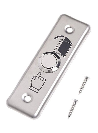 Buy Stainless steel Door Exit Push Button Silver/Black 9x2.5cm in Egypt