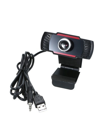 Buy Portable USB Desktop Webcam Black/Red in Saudi Arabia