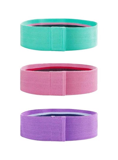 Buy 3-Piece Resistance Band Set 13.6x1x3.15inch in Saudi Arabia