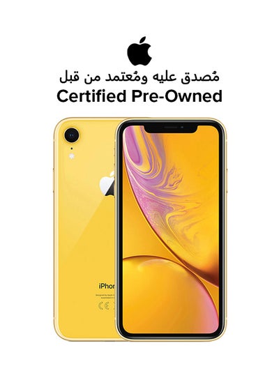 اشتري مُجدد ومعتمد - هاتف آيفون XR مع تطبيق فيس تايم لون أصفر بذاكرة داخلية سعة 128 جيجابايت ويدعم تقنية  4G LTE - النسخة العالمية في السعودية