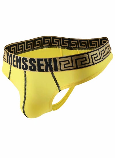 Buy Charming Ice-Shredded Brief Yellow in Saudi Arabia