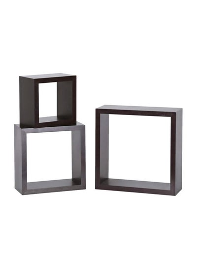 Buy 3-Piece Floating Shelves Set Brown in Saudi Arabia