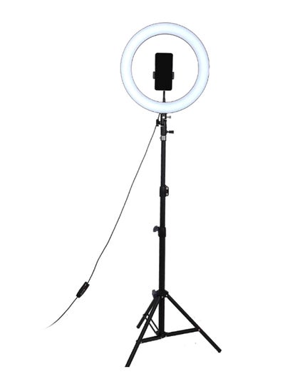Buy LED Photography Ring Light With Tripod Stand Black/White in Saudi Arabia