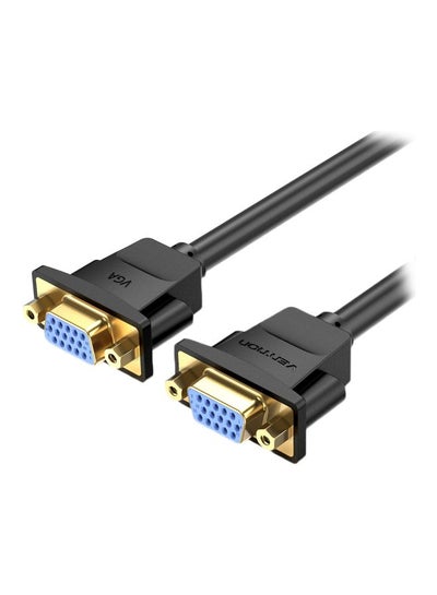 Buy Female To Female VGA Extension Cable Black in UAE