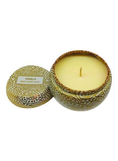 Buy Vanilla Tin Candle Cream/Brown in UAE