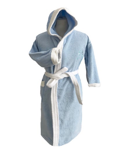 Buy Kids Hooded Bath Robe For 16 Years White MNone in Saudi Arabia