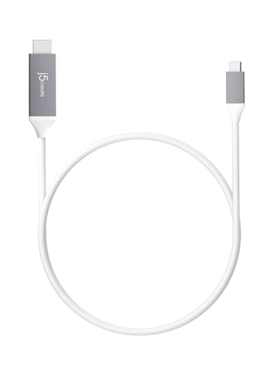 Buy Type-C To 4K HDMI Cable White/Grey in UAE