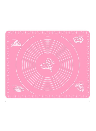 Buy Silicone Baking Mat Pink/White 30x40cm in UAE