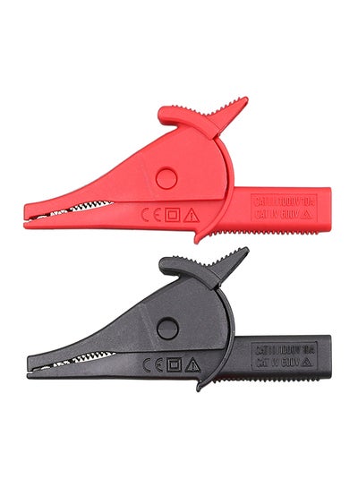 Buy 2-Piece UT-C04A Insulated Alligator Clip Red/Black in UAE