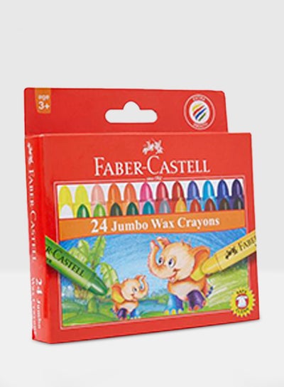 Buy Faber-Castell-Wax Crayons Jumbo  11*90 Mm Multicolour in UAE
