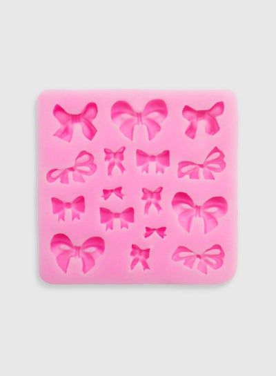 Buy 3D Bowknot Cake Mold Pink 6.5x6.5x0.6centimeter in UAE