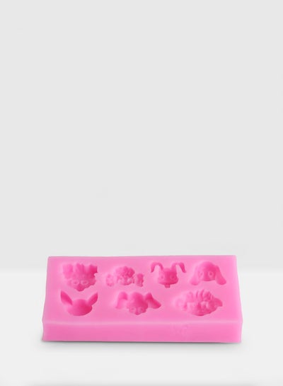 Buy 3D Dog Shaped Cake And Chocolate Mold Pink 9.3x4.9x1.3cm in UAE