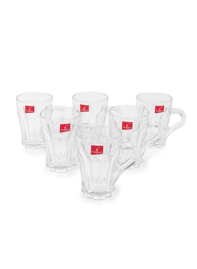 Buy 6-Piece Tea Glass Clear 21x10x14centimeter in Egypt