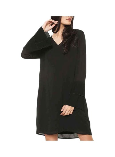 Buy Bell Sleeve Mini Dress Black in Saudi Arabia