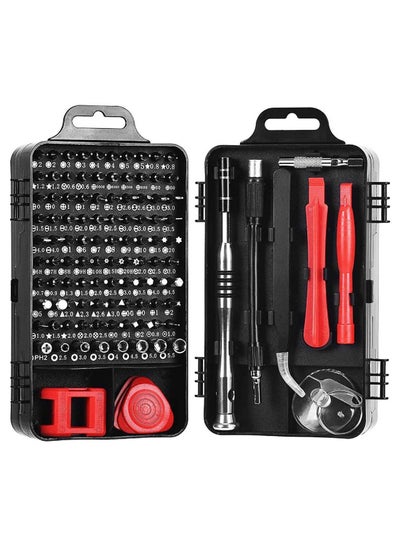 Buy 110-Piece Precision Screwdriver Set With Case Black/Silver/Red in UAE