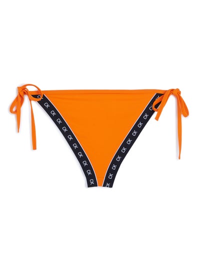 Buy Cheeky String Side Tie Bikini Bottoms Orange/Blue in Saudi Arabia