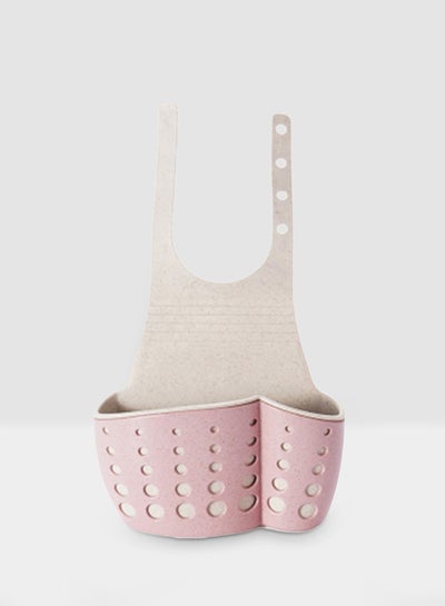 Buy Drain Kitchen  Storage Basket Rack Pink 9.6 x 5.7 x 1.8inch in UAE