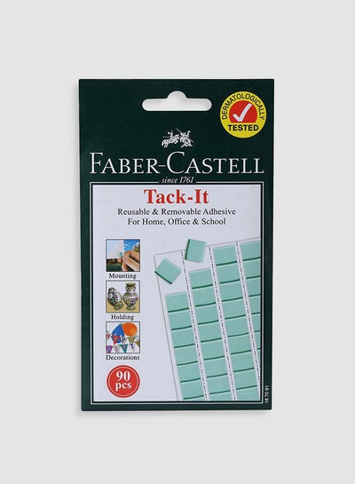 Buy Pack Of 90 Tack It Adhesive Sticker Green in UAE