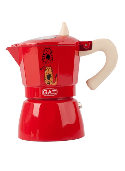 Buy Istanbul Red Coffee Maker Red/Beige 150ml in UAE