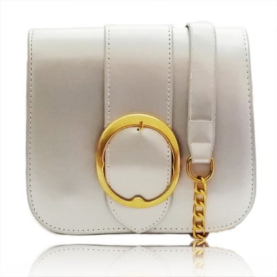 Buy Buckle Front Crossbody Bag Silver in Egypt